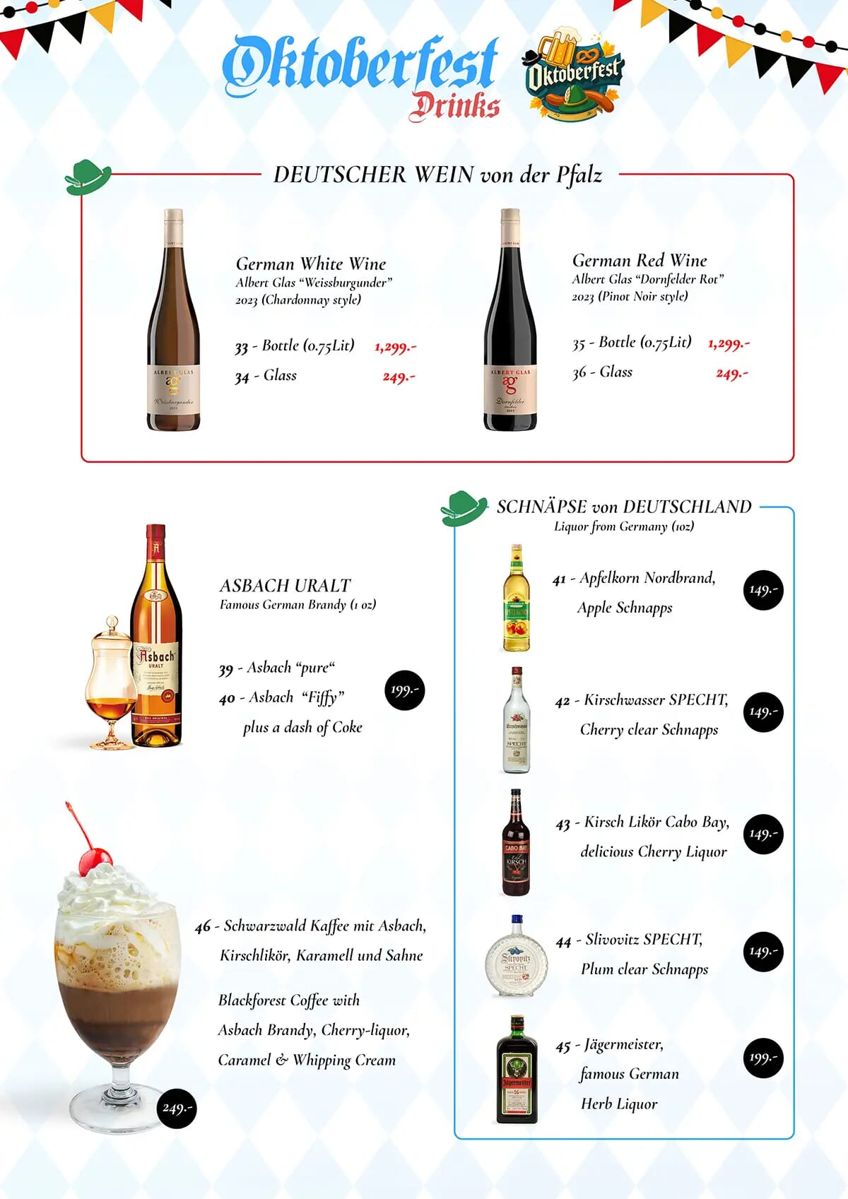 Kamikaze Restaurant Pattaya - Oktoberfest Menu 2025