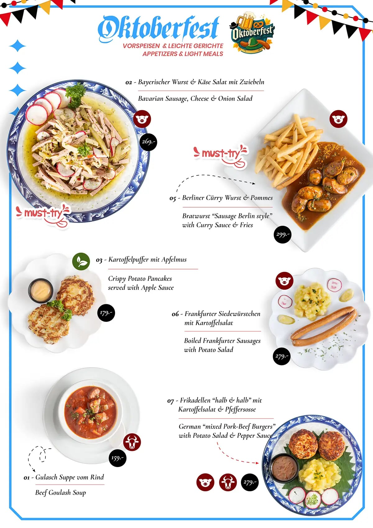 Kamikaze Restaurant Pattaya - Oktoberfest Menu 2025